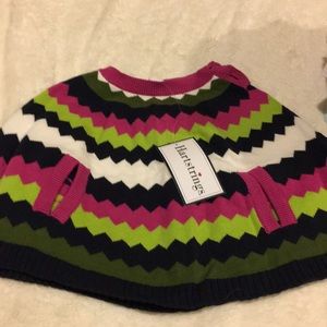 Heartstrings sweater poncho NWT 12 months